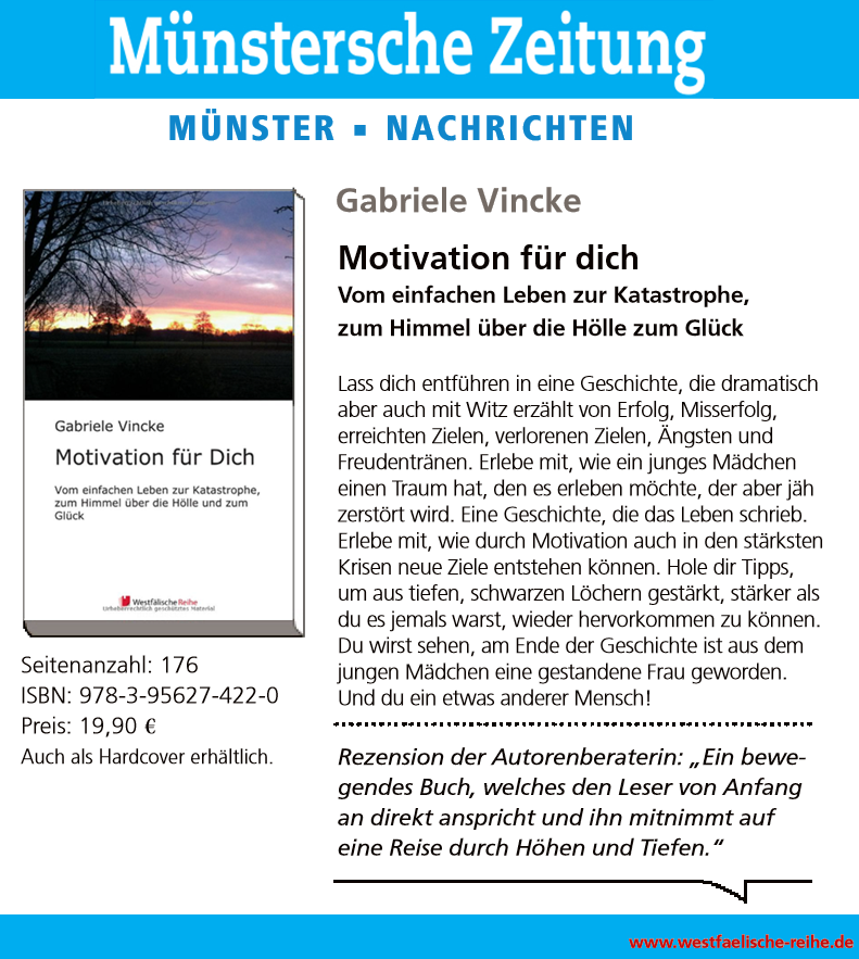 Foto von dem Beitrag in der Münstersche Zeitung